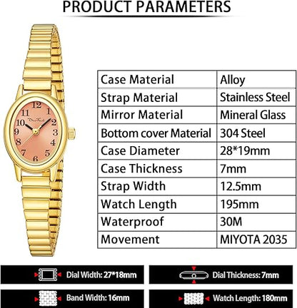 Stylish women's watch - Fashionable mini watch with stainless steel strap