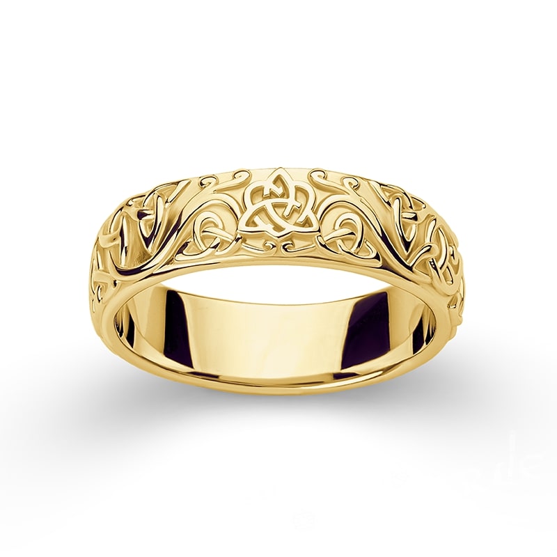 Handcrafted Celtic Heart Band - Gold