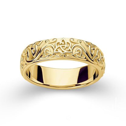 Handcrafted Celtic Heart Band - Gold