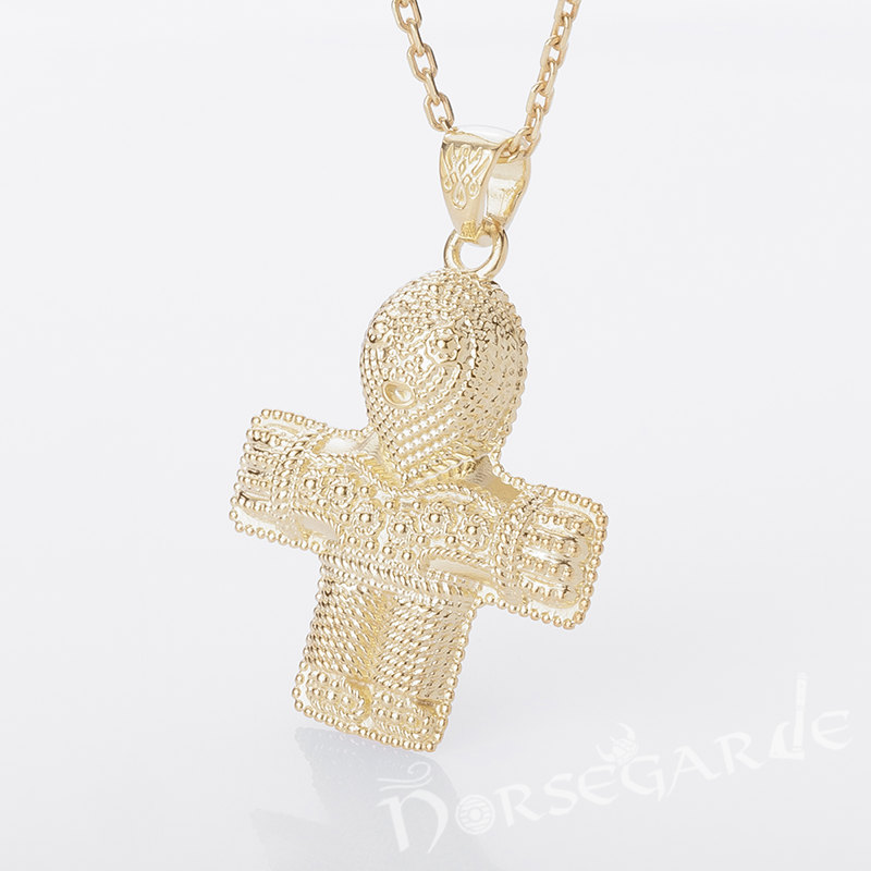 Handcrafted Viking Crucifix Replica - Gold