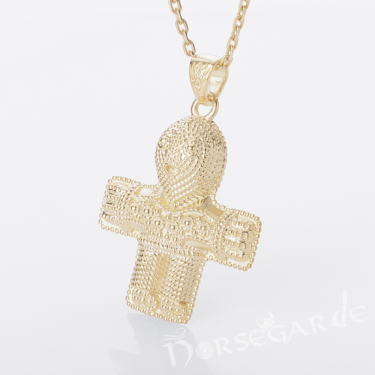 Handcrafted Viking Crucifix Replica - Gold