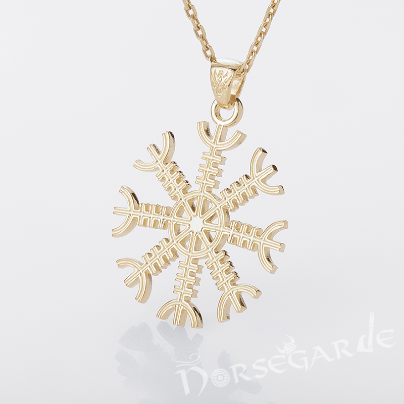 Handcrafted Helm of Awe Amulet - Gold