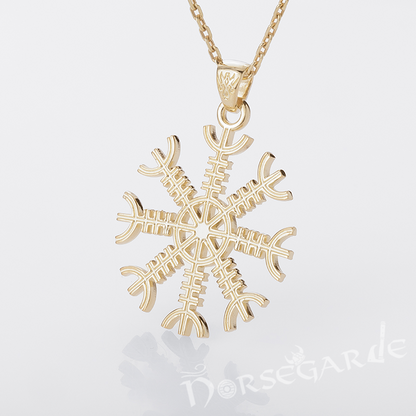 Handcrafted Helm of Awe Amulet - Gold