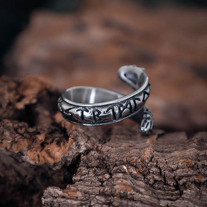 Runic Band Ring - Stainless Steel
