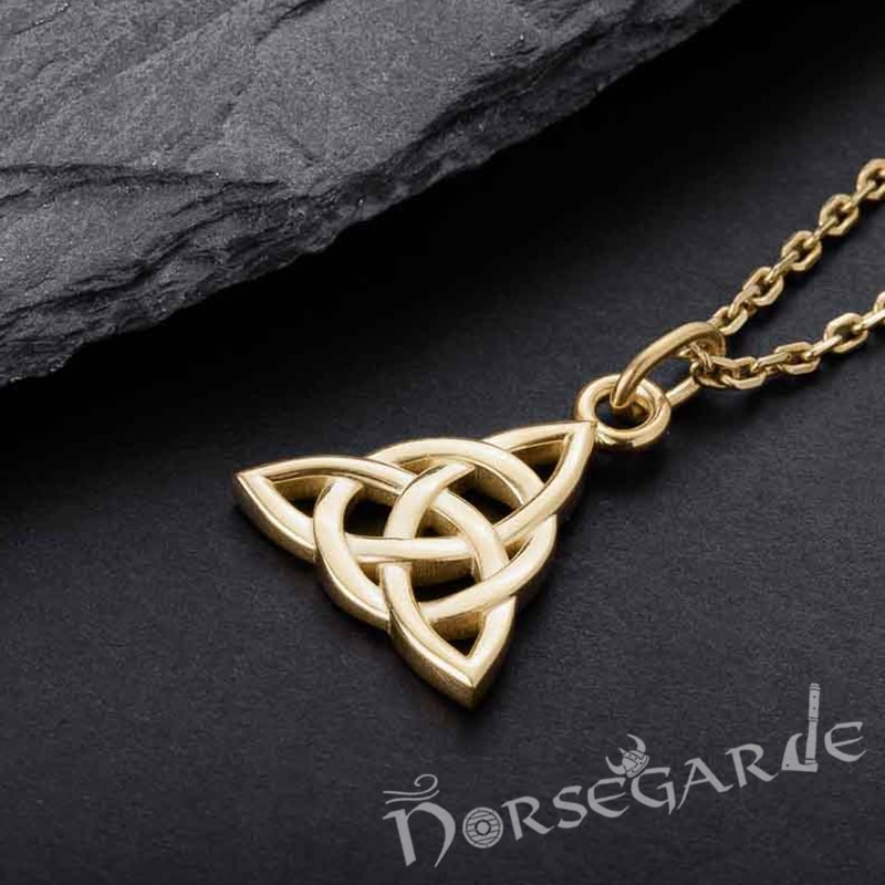 Handcrafted Miniature Celtic Knot Pendant - Gold