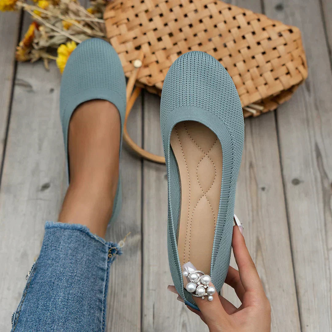 Zapatos planos de punto para mujer