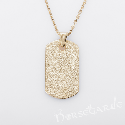 Handcrafted Urnes Ornament Pendant - Gold
