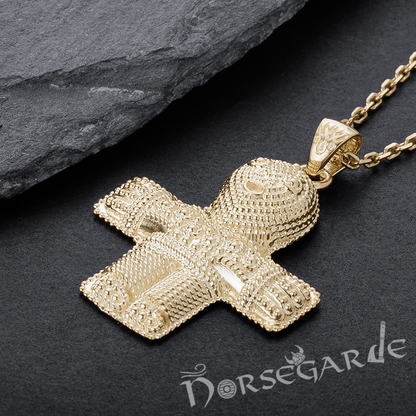Handcrafted Viking Crucifix Replica - Gold