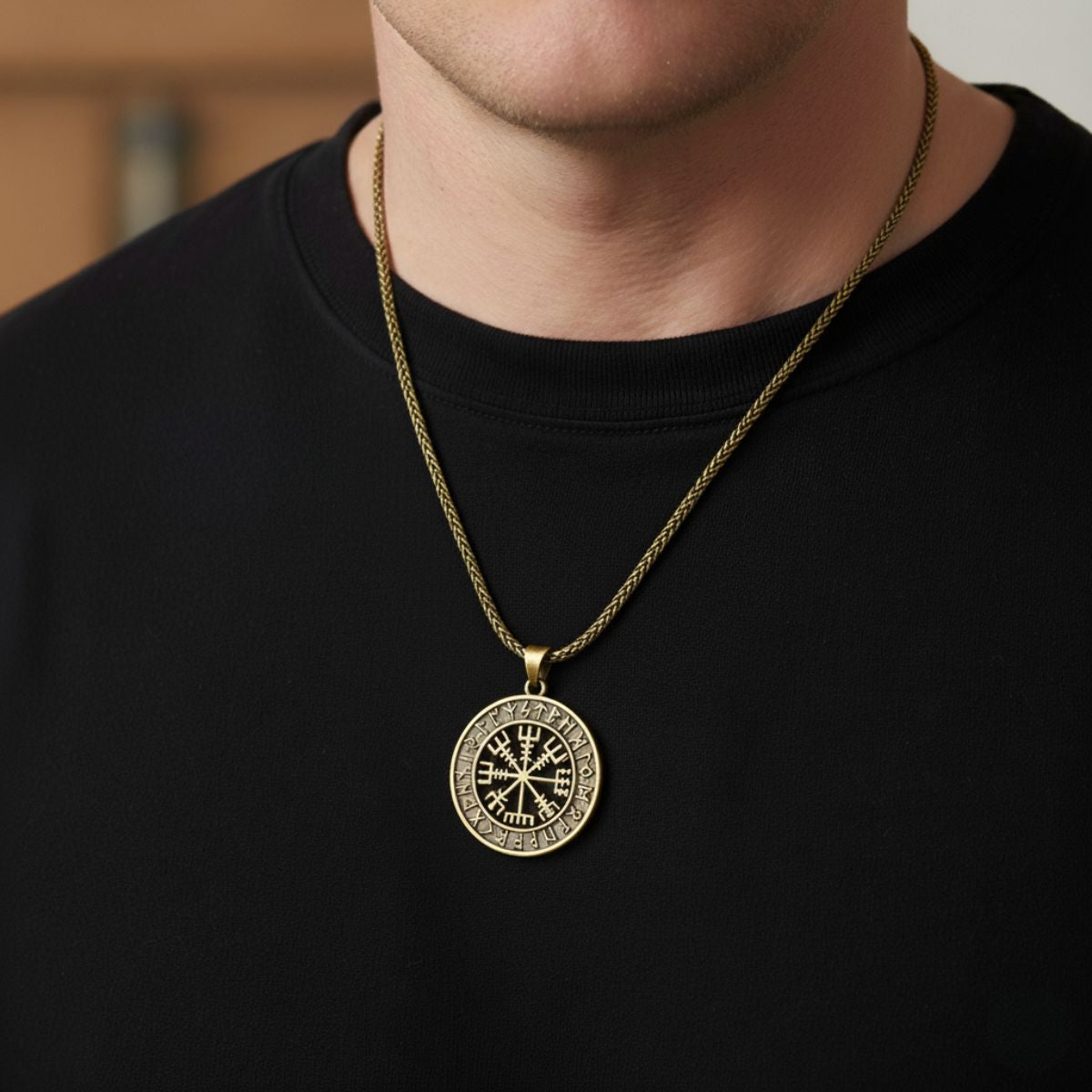 Vegvisir | Men's Viking Compass Runic Amulet Necklace