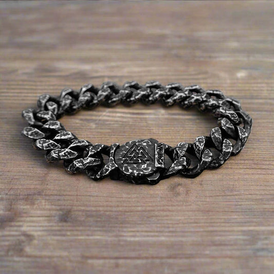 Battered Iron Warrior Bracelet - Stainless Steel