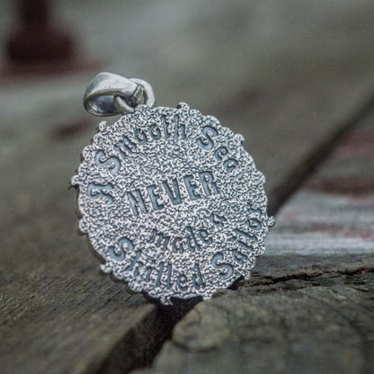 Handcrafted Seafarer's Compass Pendant - Sterling Silver