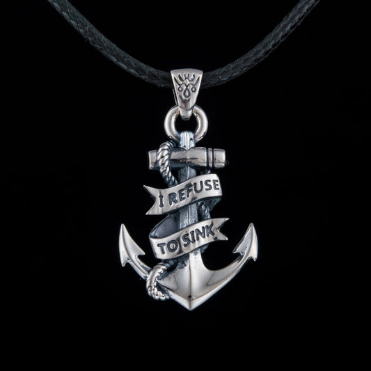 Handcrafted Anchor of Resilience Pendant - Sterling Silver