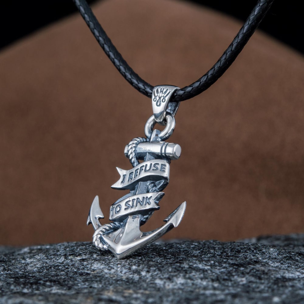 Handcrafted Anchor of Resilience Pendant - Sterling Silver