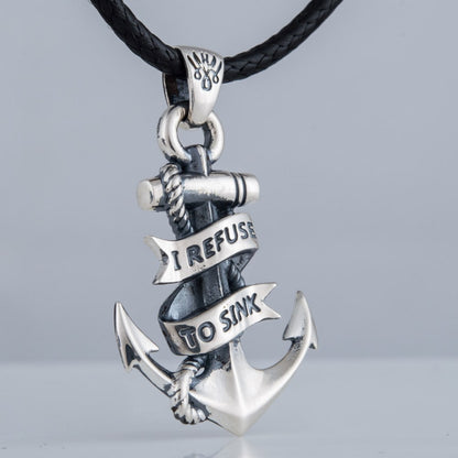 Handcrafted Anchor of Resilience Pendant - Sterling Silver