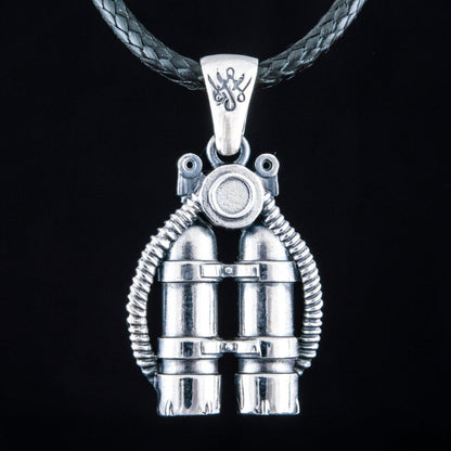 Handcrafted Diver's Regulator Pendant - Sterling Silver