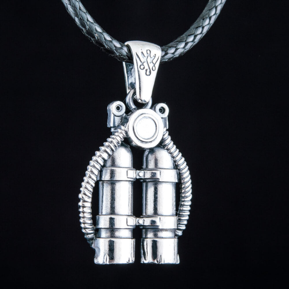 Handcrafted Diver's Regulator Pendant - Sterling Silver