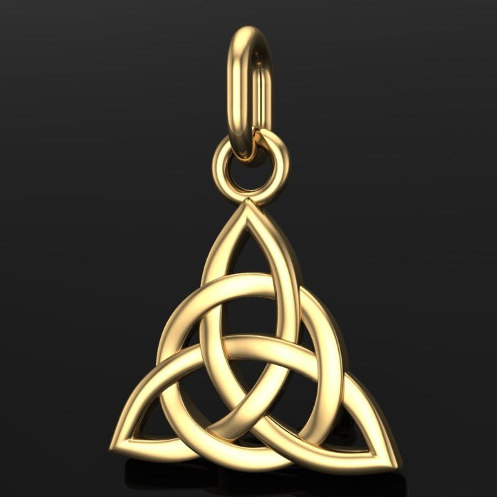 Handcrafted Miniature Celtic Knot Pendant - Gold