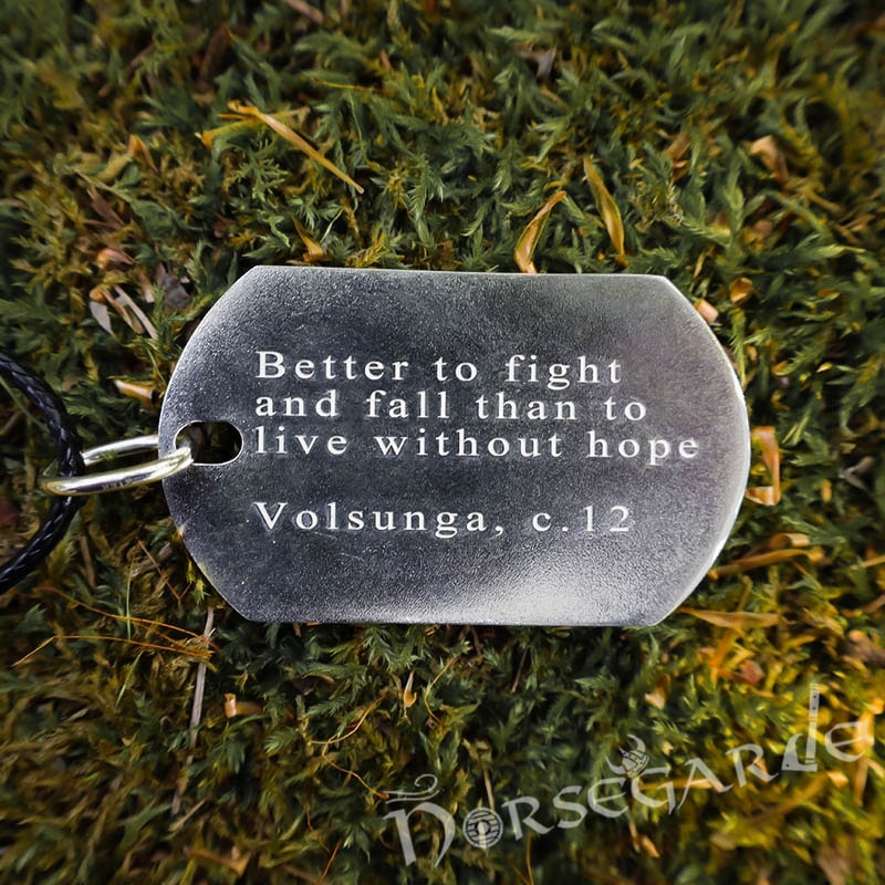 Handcrafted Yggdrasil Viking Dog Tag - Sterling Silver