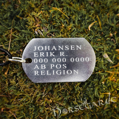 Handcrafted Yggdrasil Viking Dog Tag - Sterling Silver