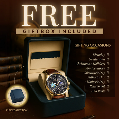 James - Quartz Watch with Leather Strap