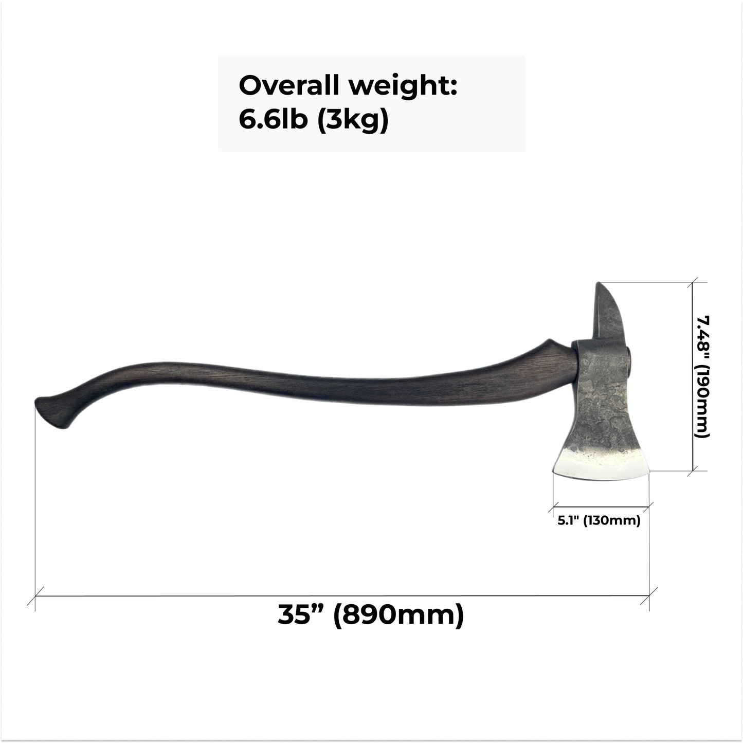 Handforged Large Modern Axe 'Fireman'