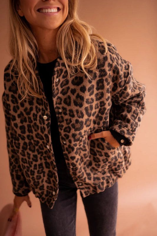 Zeko™ | Elegante chaqueta bomber de leopardo para mayor comodidad y elegancia.