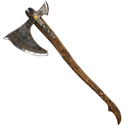Handforged Leviathan Spiked Replica Axe - Ancient Glow