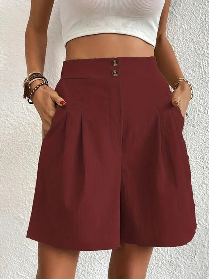 Pantalones cortos de cintura alta para mujer