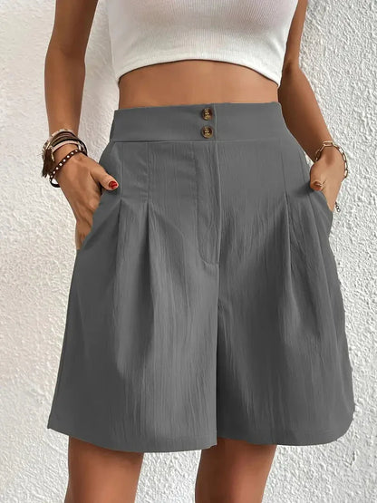 Pantalones cortos de cintura alta para mujer