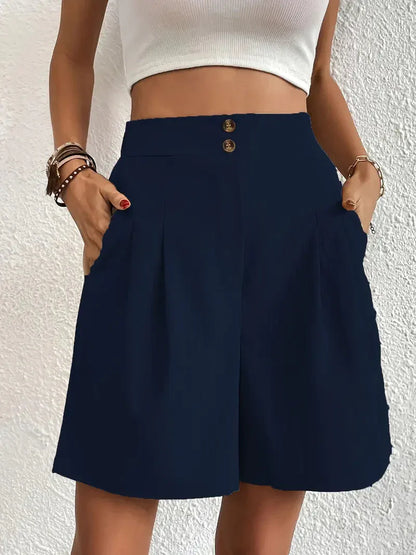 Pantalones cortos de cintura alta para mujer