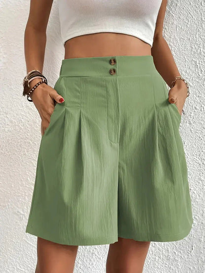 Pantalones cortos de cintura alta para mujer