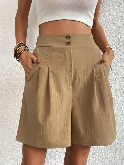 Pantalones cortos de cintura alta para mujer