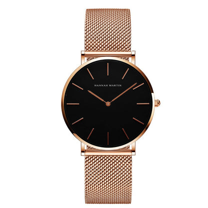 Women's luxury round quartz watch