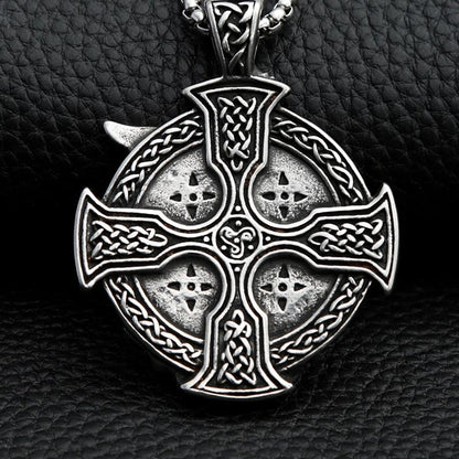 Odin Celtic Cross Pendant - Stainless Steel