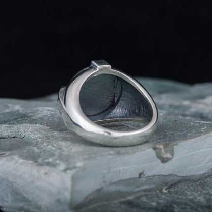 Handcrafted Elemental Compass Ring - Sterling Silver