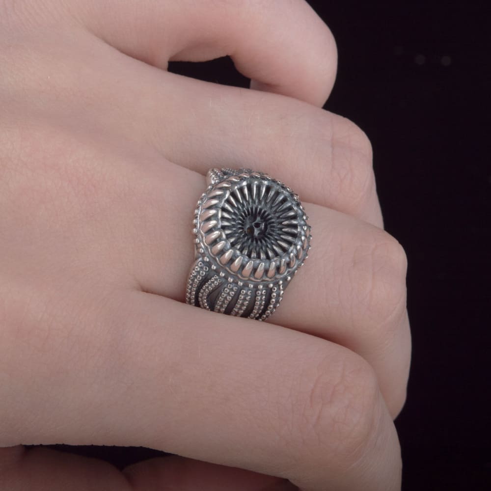 Handcrafted Maw of the Kraken Ring - Sterling Silver