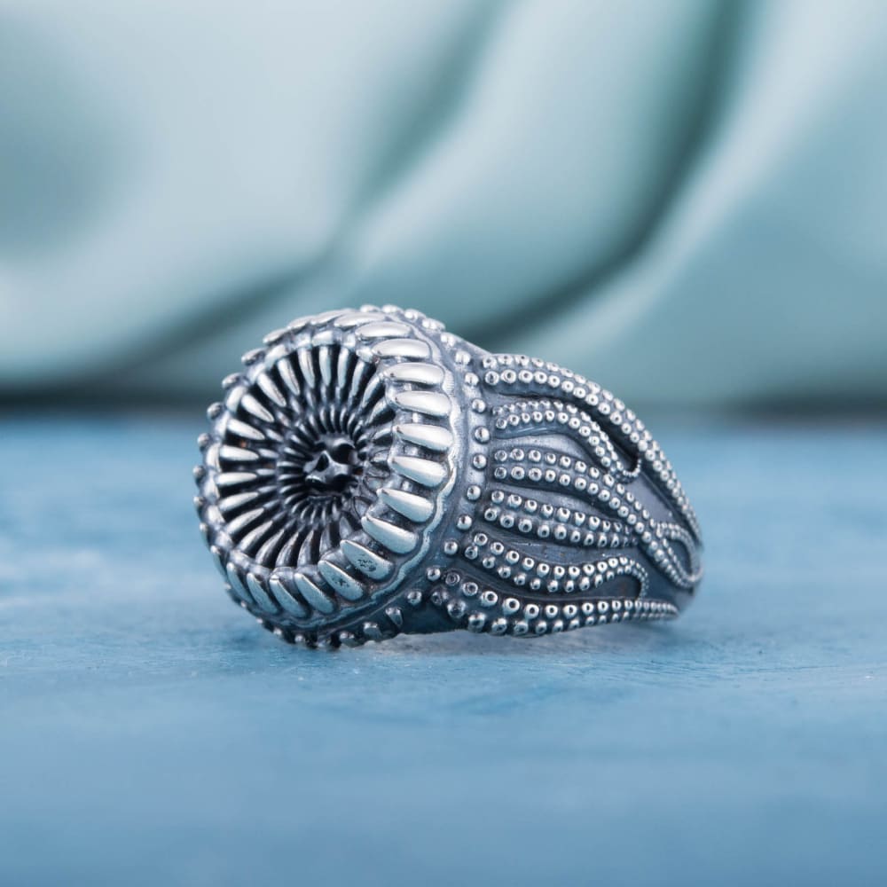 Handcrafted Maw of the Kraken Ring - Sterling Silver