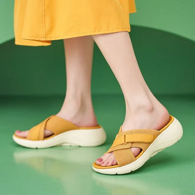 Agathe - Sandalias ortopédicas ligeras de verano con modernas tiras entrecruzadas