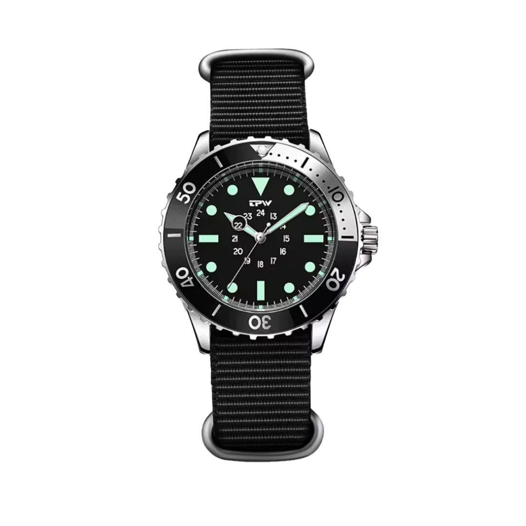 Robert | Classic Diver’s Watch with Luminous Markers | 41mm