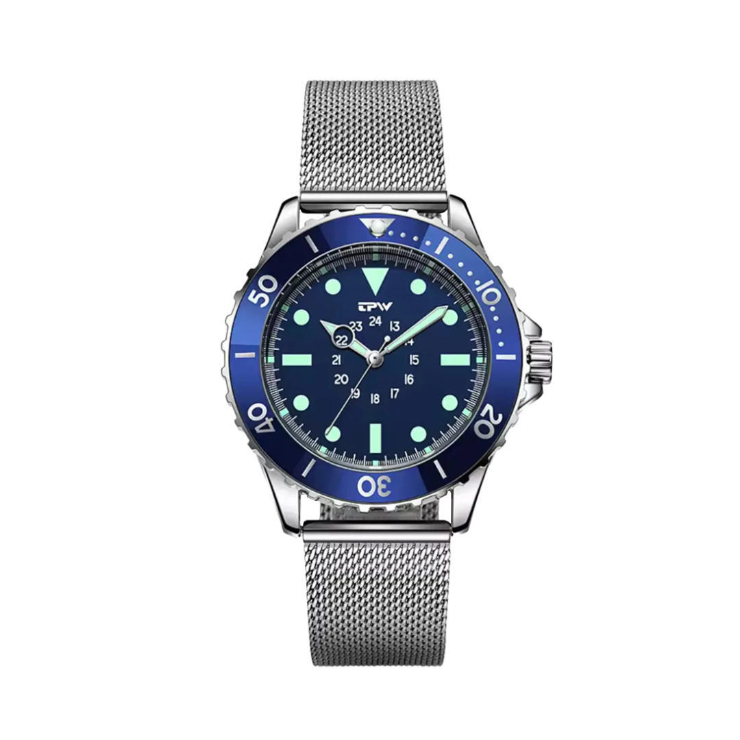 Robert | Classic Diver’s Watch with Luminous Markers | 41mm