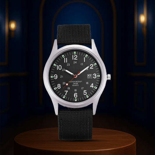 Mateo | Rugged Field Watch with Durable Canvas Strap
