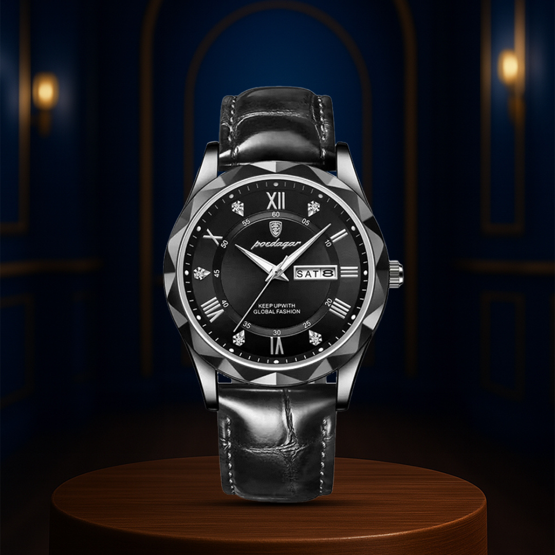 Brody | Elegant Leather Strap Quartz Watch