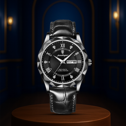 Brody | Elegant Leather Strap Quartz Watch