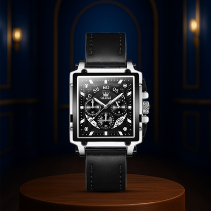 Joseph | Stylish Men’s Chronograph Watch with Unique Square Case | 42x45mm