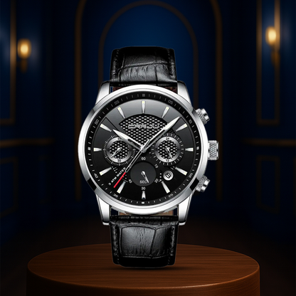 Rowan | Trendy Army-Inspired Leather Timepiece Watch | 42mm