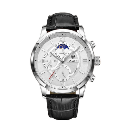 Ruben | Modern Moon Phase Leather Watch