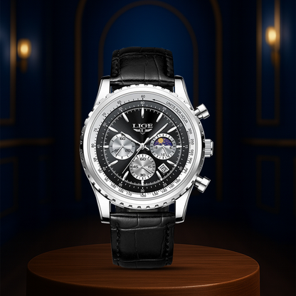 Leo | Elegant Chronograph Moon Phase Watch | 46mm