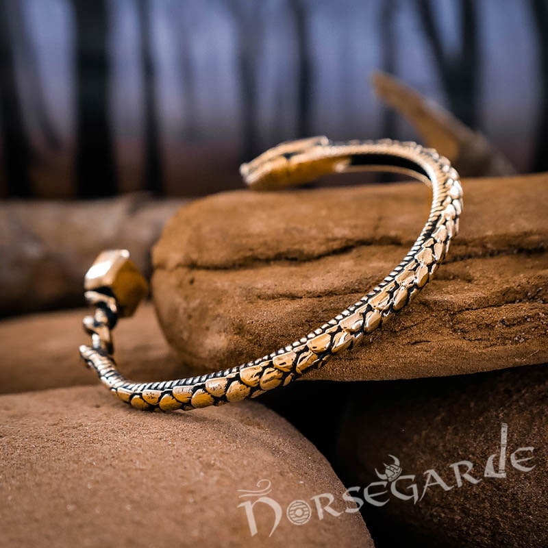 Handcrafted Saga of Ragnarok Bracelet - Bronze