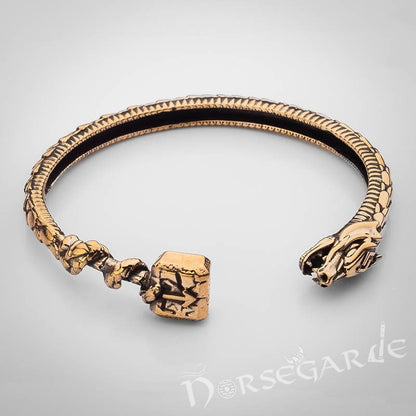 Handcrafted Saga of Ragnarok Bracelet - Bronze