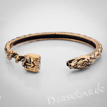 Handcrafted Saga of Ragnarok Bracelet - Bronze